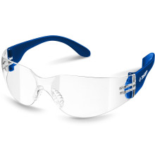 ЗУБР БАРЬЕР, открытого типа, прозрачные, облегчённые, стекло устойчивое к царапинам и запотеванию, защитные очки, Профессионал (110487)