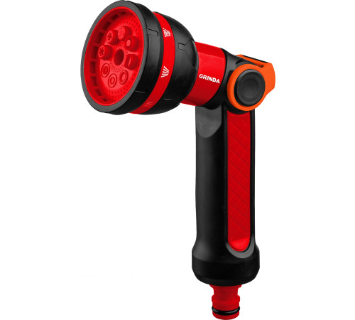 GRINDA N-8, с регулятором напора, 8 режимов, двухкомпонентный, поливочный пистолет (8-427188) купить  в Сочи