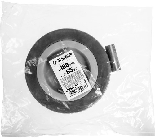 ЗУБР d 100 мм, г/п 65 кг, резина/полипропилен, колесо (30956-100) купить  в Сочи