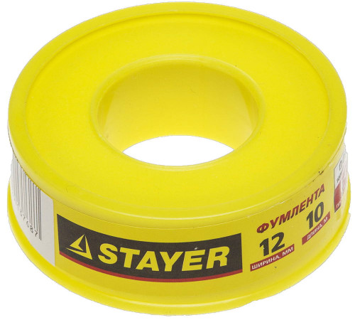 STAYER 0.075 мм х 12 мм х 10 м, 0.40 г/см3, ФУМ лента (12360-12-040) купить в Сочи STAYER 0.075 мм х 12 мм х 10 м, 0.40 г/см3, ФУМ лента (12360-12-040) купить в Сочи
