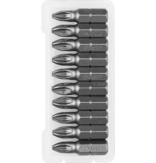 ЗУБР 10 шт, PZ2, 25 мм, кованые биты (26003-2-25-10)