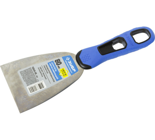 ЗУБР 80 мм, х-образное профилированное полотно, облегченная двухкомпонентная ручка, нержавеющий шпатель, Профессионал (10049-08) купить  в Сочи