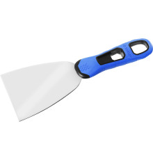 ЗУБР 80 мм, х-образное профилированное полотно, облегченная двухкомпонентная ручка, нержавеющий шпатель, Профессионал (10049-08)