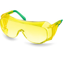 KRAFTOOL ULTRA, открытого типа, жёлтые, стекло увеличенного размера устойчивое к царапинам и запотеванию, защитные очки (110462)