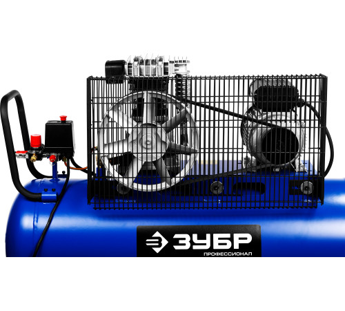 ЗУБР 440 л/мин, 100 л, 2200 Вт, ременной масляный компрессор, Профессионал (ЗКПМ-440-100-Р-2.2) купить  в Сочи