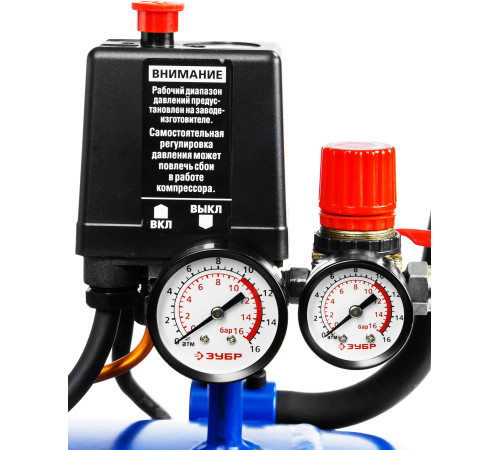 ЗУБР 440 л/мин, 100 л, 2200 Вт, ременной масляный компрессор, Профессионал (ЗКПМ-440-100-Р-2.2) купить  в Сочи