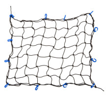 ЗУБР для крепления груза, 700 х 900 мм, d 5 мм, 12 крючков, сетка (40504)