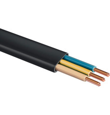 ЗУБР ВВГ-Пнг(А)-LS, 3 x 2.5 мм2, 50 м, ГОСТ 31996-2012, плоский, силовой кабель с пониженным дымо-газовыделением, Профессионал (60007-50,)