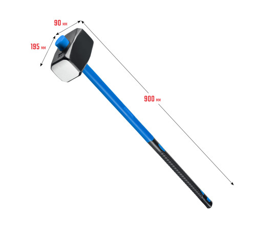 СИБИН 10 кг, кувалда с удлинённой с фиберглассовой рукояткой (20134-10) купить  в Сочи