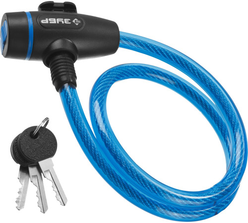 ЗУБР 650 мм, d 10 мм, 3 ключа, тросовый замок, Профессионал (37261-65) купить  в Сочи