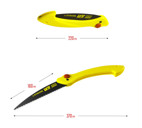 STAYER Cobra Camp, 160 мм, ножовка для быстрого реза сырой древесины (15085) купить  в Сочи