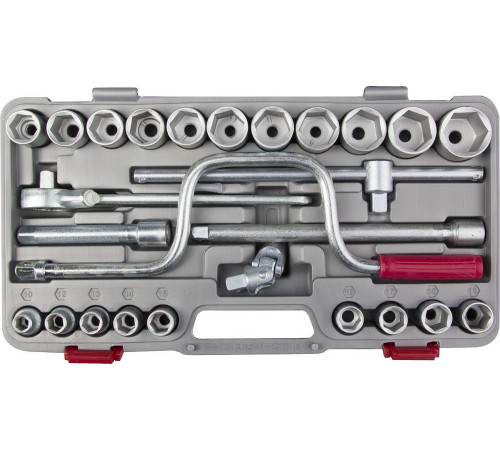 НИЗ Шоферский инструмент №4, 26 предм., 1/2″, набор торцовых головок в пластиковом кейсе (2761-40) купить  в Сочи