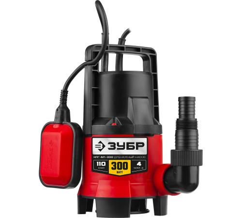 ЗУБР 300 Вт, дренажный насос для грязной воды (НПГ-М1-300) купить  в Сочи
