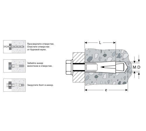 ЗУБР 16 х 63 мм, 15 шт, анкер с клином (4-302072-16-063) купить  в Сочи