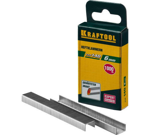 KRAFTOOL тип 140 (G/11/57) 6 мм, 1000 шт, калибр 20GA, скобы для степлера (31680-06) купить в Сочи KRAFTOOL тип 140 (G/11/57) 6 мм, 1000 шт, калибр 20GA, скобы для степлера (31680-06) купить в Сочи