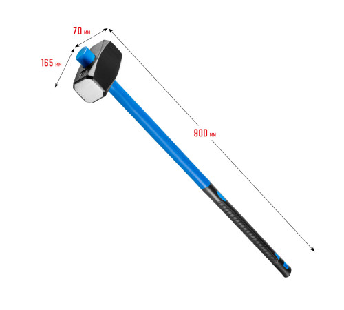 СИБИН 6 кг, кувалда с удлинённой фиберглассовой рукояткой (20134-6) купить  в Сочи