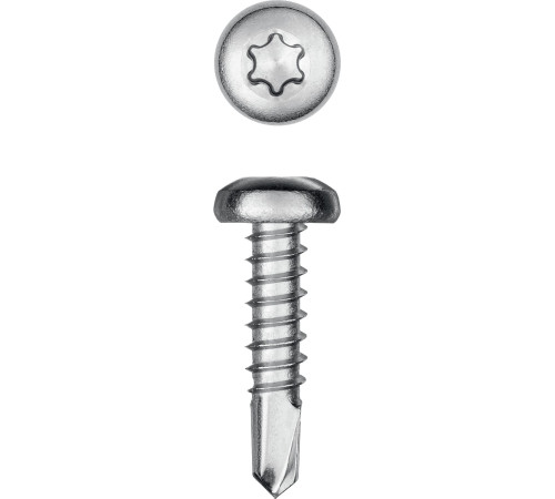 KRAFTOOL DS-P, 16 х 4.8 мм, А2, сверло, полукруглая головка, ТХ25, 400 шт, саморез нержавеющий (300931-48-016) купить  в Сочи