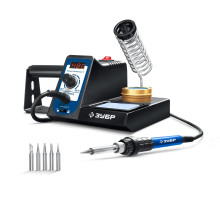 ЗУБР ПС-60Ц, 9-в-1, 90 - 480°C, 60 Вт, цифровая паяльная станция (55333)