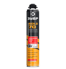 ЗУБР GOLD PRO 65, 850 мл, мелкопористая, c выходом до 65 л, пистолетная, монтажная пена (41157)
