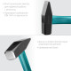 KRAFTOOL Fiberglass, 800 г, слесарный молоток (2007-08) купить в Сочи