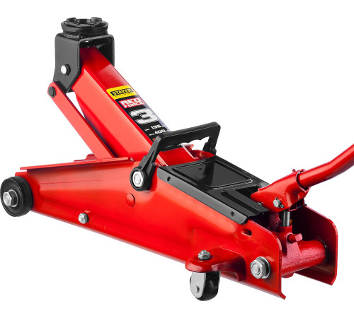STAYER R-33 RED FORCE, 3 т, 135 - 400 мм, подкатной домкрат с увеличенным подъемом, Professional (43154-3) купить в Сочи STAYER R-33 RED FORCE, 3 т, 135 - 400 мм, подкатной домкрат с увеличенным подъемом, Professional (43154-3) купить в Сочи