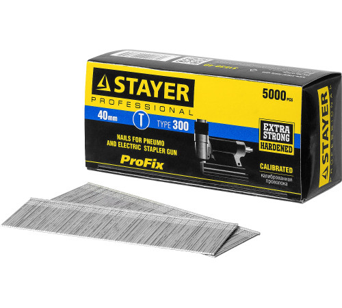 STAYER тип 18GA (47/300/F), 40 мм, 5000 шт, гвозди для нейлера, Professional (31530-40) купить  в Сочи