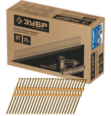 ЗУБР SN21 90 х 3.05 мм, реечные гвозди рифленые оцинкованные, 2000 шт (305393-90)