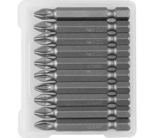 ЗУБР 10 шт, PZ2, 50 мм, кованые биты (26003-2-50-10) купить в Сочи ЗУБР 10 шт, PZ2, 50 мм, кованые биты (26003-2-50-10) купить в Сочи