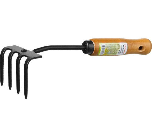 GRINDA ProLine 64х100х270 мм, 4-х зубые, деревянная ручка, садовые грабли (421515) купить  в Сочи