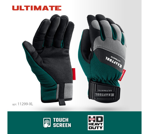 KRAFTOOL ULTIMATE р.XL (10), профессиональные комбинированные перчатки, работа с сенсорными экранами (11299-XL) купить  в Сочи