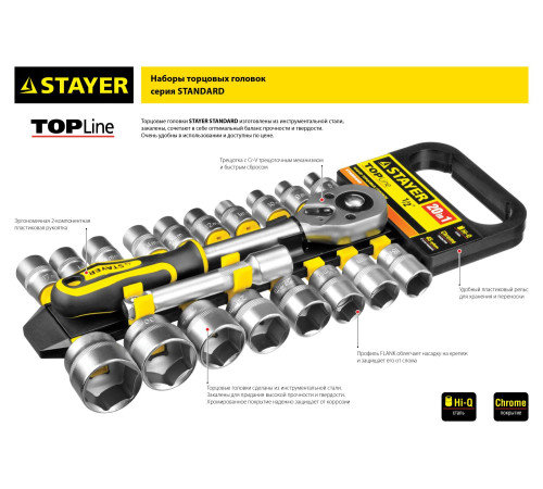 STAYER RSS 12M, 12 предм., (3/8″), набор торцовых головок (27752-H12) купить в Сочи STAYER RSS 12M, 12 предм., (3/8″), набор торцовых головок (27752-H12) купить в Сочи