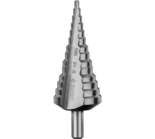 ЗУБР 4-39 мм, 14 ступеней, сталь Р6М5, ступенчатое сверло, Профессионал (29670-4-39-14) купить  в Сочи