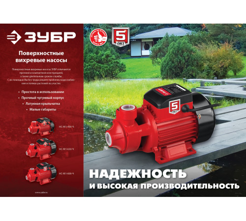 ЗУБР 650 Вт , поверхностный вихревой насос, корпус из чугуна (НС-М1-650-Ч) купить  в Сочи ЗУБР 650 Вт , поверхностный вихревой насос, корпус из чугуна (НС-М1-650-Ч) купить  в Сочи