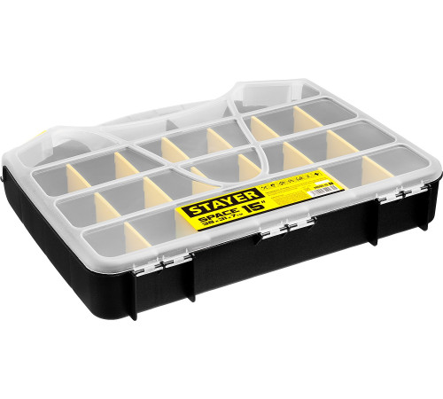 STAYER SPACE-15, 380 х 310 х 70 мм, (15″), пластиковый органайзер с 21 ячейкой (38038-15) купить в Сочи STAYER SPACE-15, 380 х 310 х 70 мм, (15″), пластиковый органайзер с 21 ячейкой (38038-15) купить в Сочи