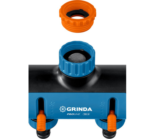 GRINDA TS-2, двухканальный 3/4″ - 1″ с внутренней резьбой, соединитель с внешней резьбой 3/4″ - 1, поливочный распределитель, PROLine (8-426312) купить в Сочи GRINDA TS-2, двухканальный 3/4″ - 1″ с внутренней резьбой, соединитель с внешней резьбой 3/4″ - 1, поливочный распределитель, PROLine (8-426312) купить в Сочи