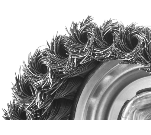 ЗУБР 65 мм, стальная проволока 0.8 мм, чашечная щетка-крацовка для УШМ, Профессионал (35277-065) купить  в Сочи