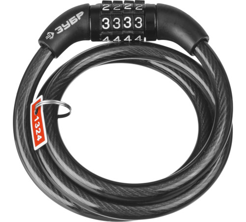 ЗУБР 950 мм, d 8 мм, кодовый, с неизменяемым кодом, тросовый замок (37267-95) купить  в Сочи