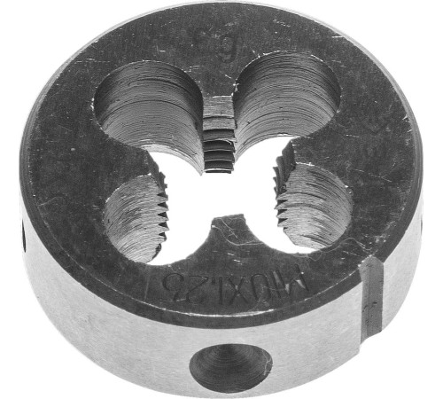 ЗУБР М10 x 1.25 мм сталь 9ХС, плашка круглая ручная (4-28022-10-1.25) купить  в Сочи