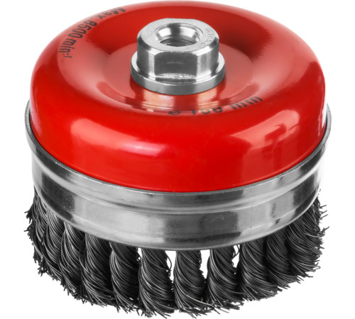 MIRAX 100 мм, жгутированная стальная проволока 0.5 мм, чашечная щетка-крацовка для УШМ (35144-100) купить  в Сочи