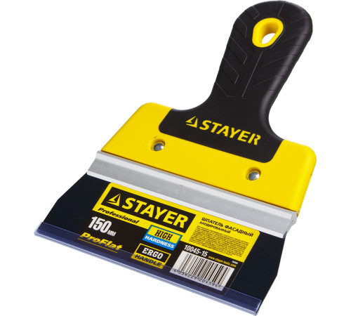 STAYER PROFlat, 150 мм, усиленная алюминиевая направляющая, двухкомпонентная ручка, анодированный, фасадный шпатель, Professional (10045-15) купить в Сочи STAYER PROFlat, 150 мм, усиленная алюминиевая направляющая, двухкомпонентная ручка, анодированный, фасадный шпатель, Professional (10045-15) купить в Сочи
