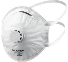 STAYER KV-80, класс защиты FFP1, коническая, фильтрующая полумаска с клапаном выдоха (11110)