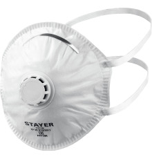 STAYER KV-80, класс защиты FFP1, коническая, фильтрующая полумаска с клапаном выдоха (11110)
