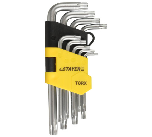 STAYER 9 шт, набор коротких имбусовых ключей (2743-H9) купить  в Сочи