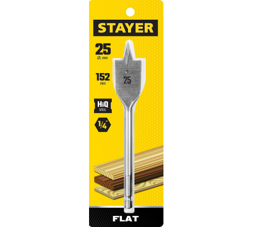 STAYER Flat, 25 x 152 мм, перовое, cверло по дереву (2950-25) купить в Сочи STAYER Flat, 25 x 152 мм, перовое, cверло по дереву (2950-25) купить в Сочи