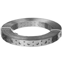 ЗУБР ПВЛ, 12 x 0.5 мм, 25 м, цинк, перфорированная вентиляционная лента прямая (310247-12-05)