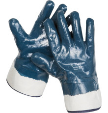 ЗУБР HARD, L (9), маслобензостойкие, износостойкие, перчатки с нитриловым покрытием, Профессионал (11270-L)