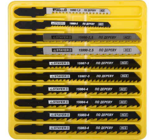STAYER T-хвост., по дереву, 10 шт, полотна для лобзика, Professional (15981-H10-1) купить  в Сочи