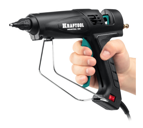KRAFTOOL Industrial 300, d 11 - 12 мм, 45 г/мин, электрический термоклеевой пистолет (06842) купить  в Сочи