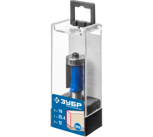 ЗУБР 19 x 25.4 мм, хвостовик 12 мм, фреза кромочная с нижним подшипником, Профессионал (28727-19-25.4-12) купить  в Сочи