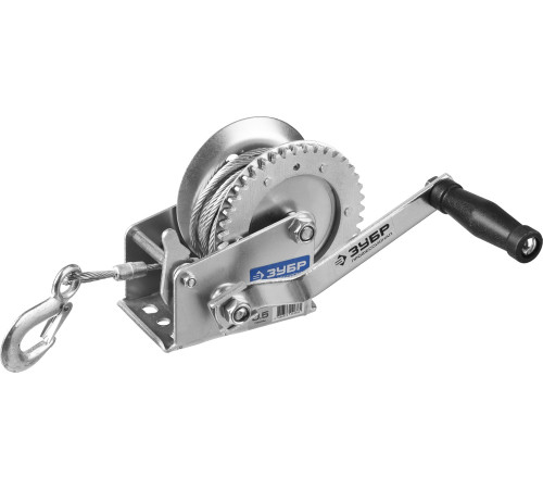 ЗУБР 0.5 т, 8 м, ручная барабанная тяговая тросовая лебедка, Профессионал (43113-0.5) купить  в Сочи